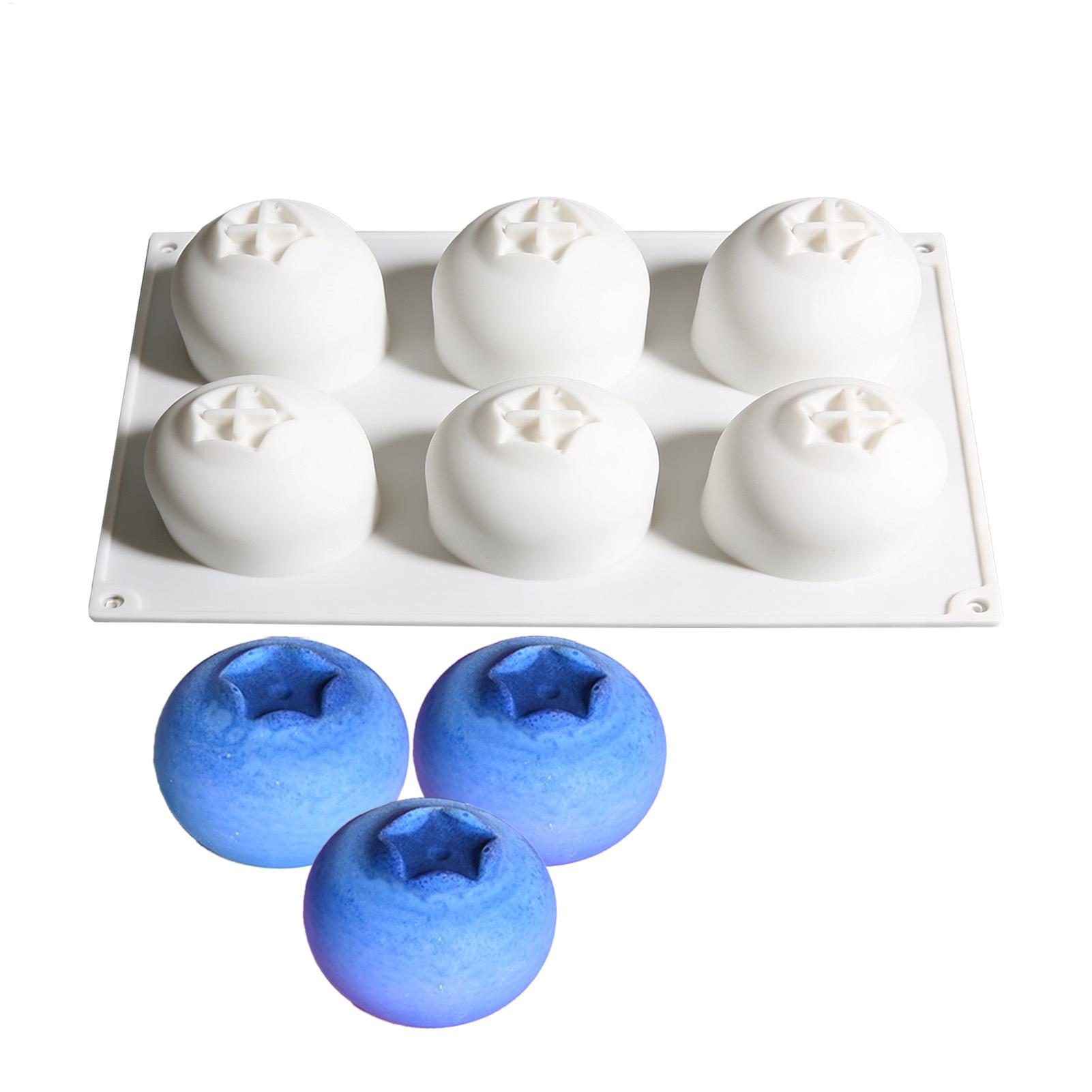 Kitchen Baking Items - Cetakan Kue Mousse Blueberry 6 Lubang,