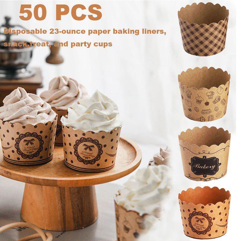 Kitchen Paper For Baking - 50 buah/pak pembungkus cangkir kertas Cupcake