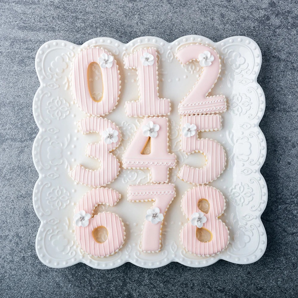 Kitchen Baking Items - Cetakan Kue Angka Besar, Cetakan Biskuit,