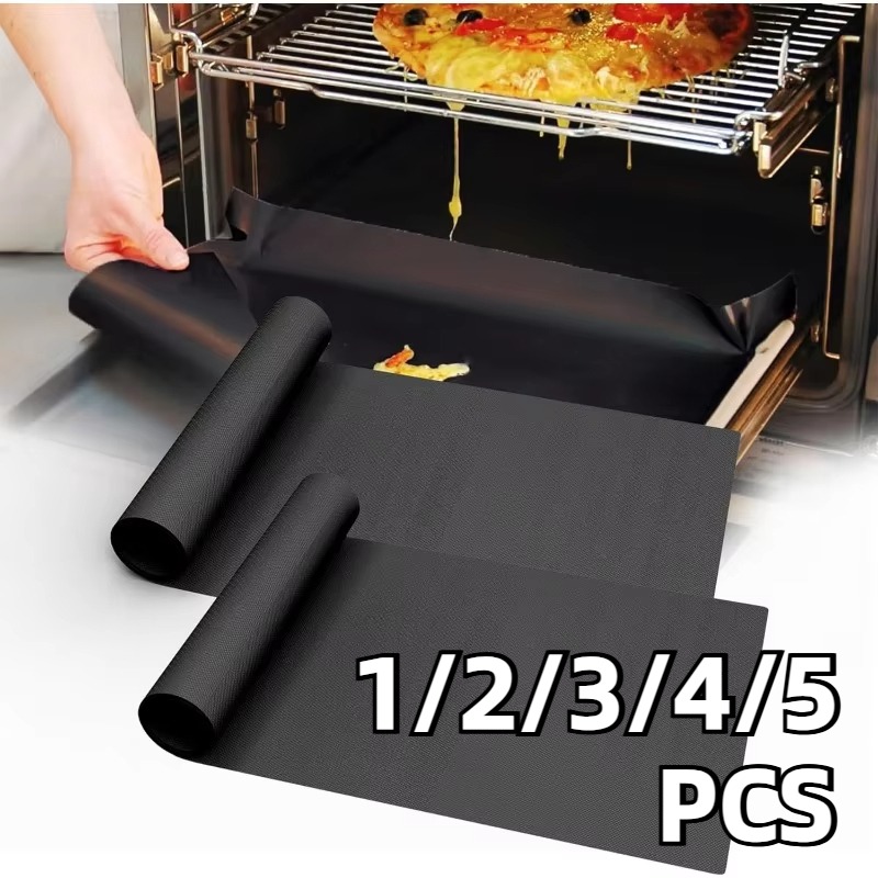 Kitchen Baking Oven - 1/2/3/4/5 Buah Alas Panggangan BBQ Hitam