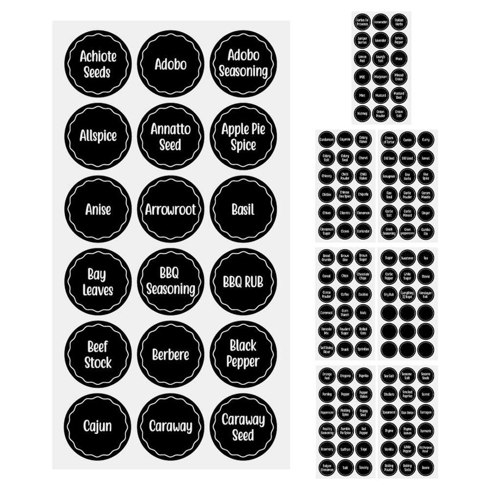 144pcs Stiker Label Bumbu Pers - Kitchen Baking Organization ulasan dan harga