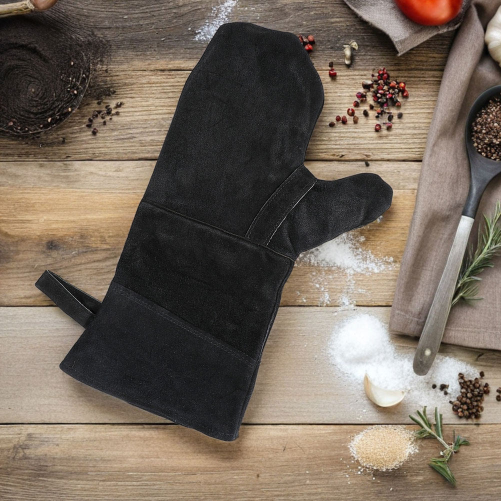 3Pcs Sarung Tangan Oven Hitam  - Kitchen Baking Oven ulasan dan harga