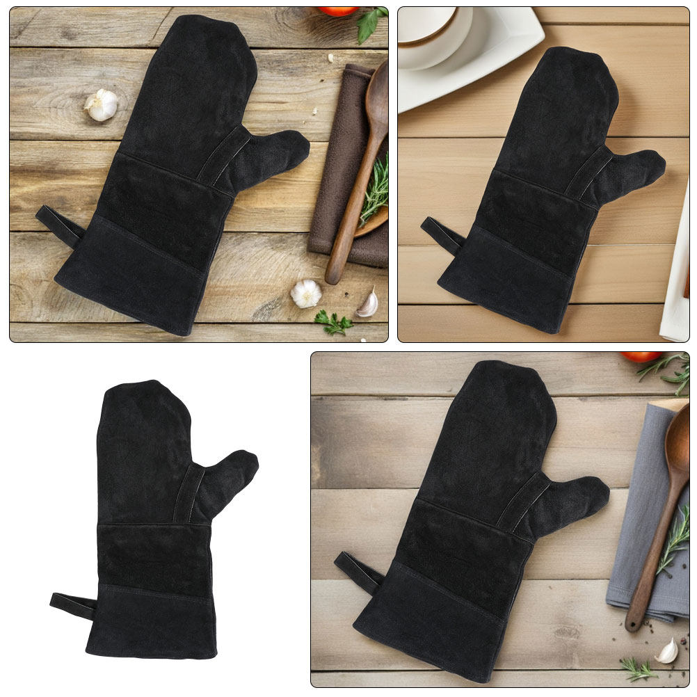 3Pcs Sarung Tangan Oven Hitam  - Kitchen Baking Oven ulasan dan harga