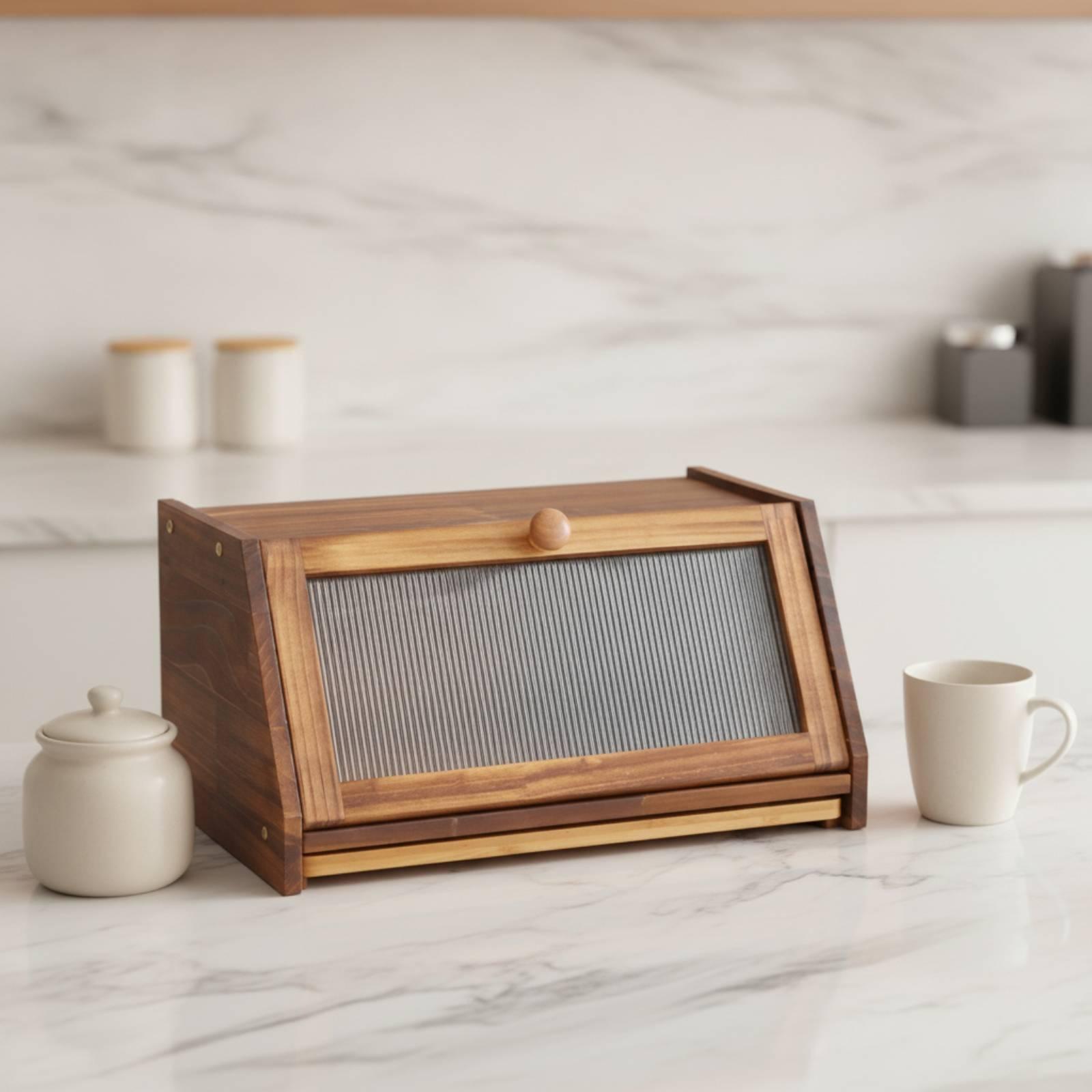 Lemari Penyimpanan Roti Akrili - Kitchen Baking Organization ulasan dan harga