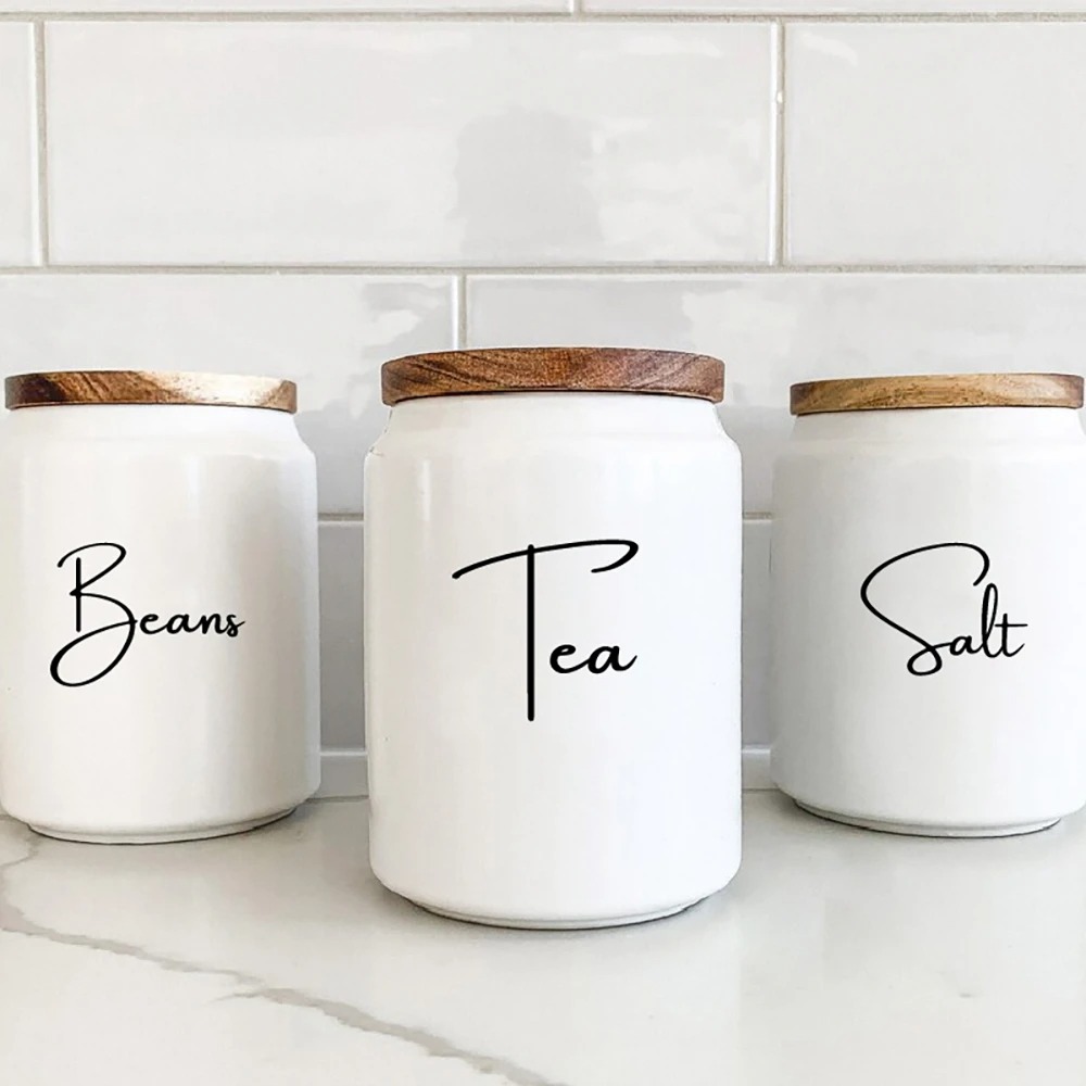 Stiker Label Stoples Organisas - Kitchen Baking Organization ulasan dan harga