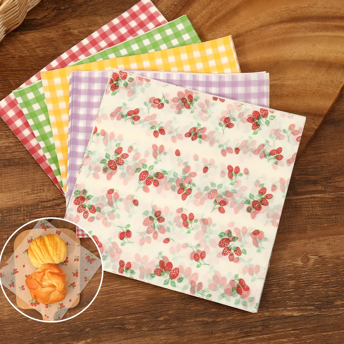 50 buah kertas pembungkus taha - Kitchen Paper For Baking ulasan dan harga