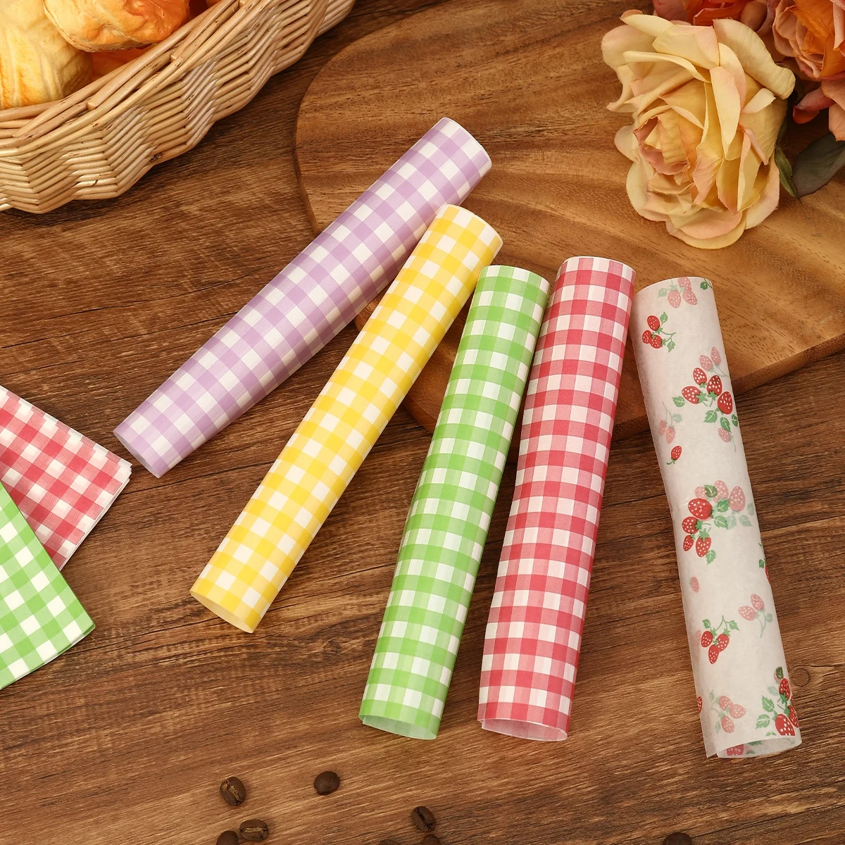 50 buah kertas pembungkus taha - Kitchen Paper For Baking ulasan dan harga