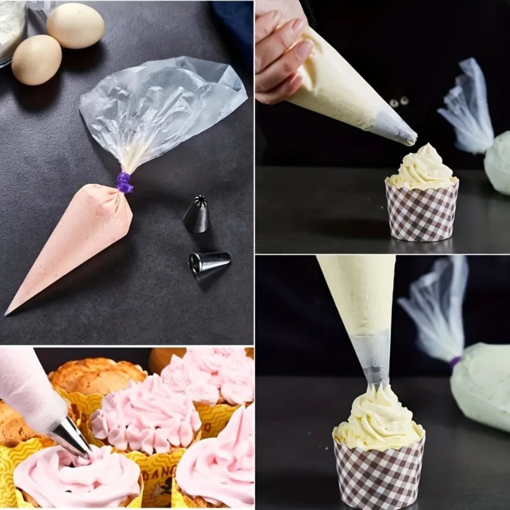 100Pcs Kantong Kue Sekali Paka - Piping Bag Disposable ulasan dan harga