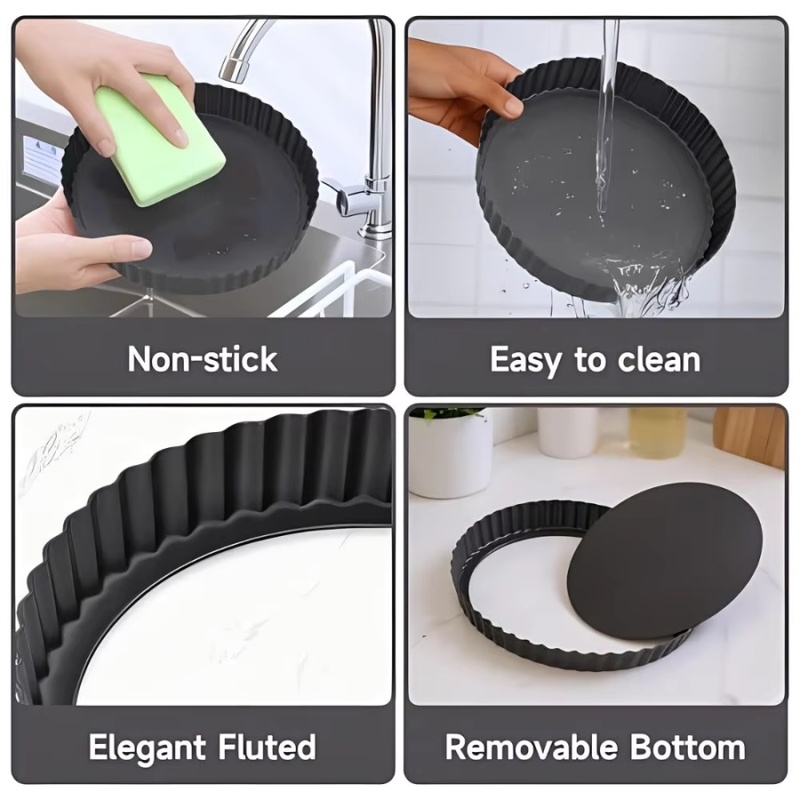 1pc Loyang Tart Beralur dengan - Kitchen Baking Items ulasan dan harga