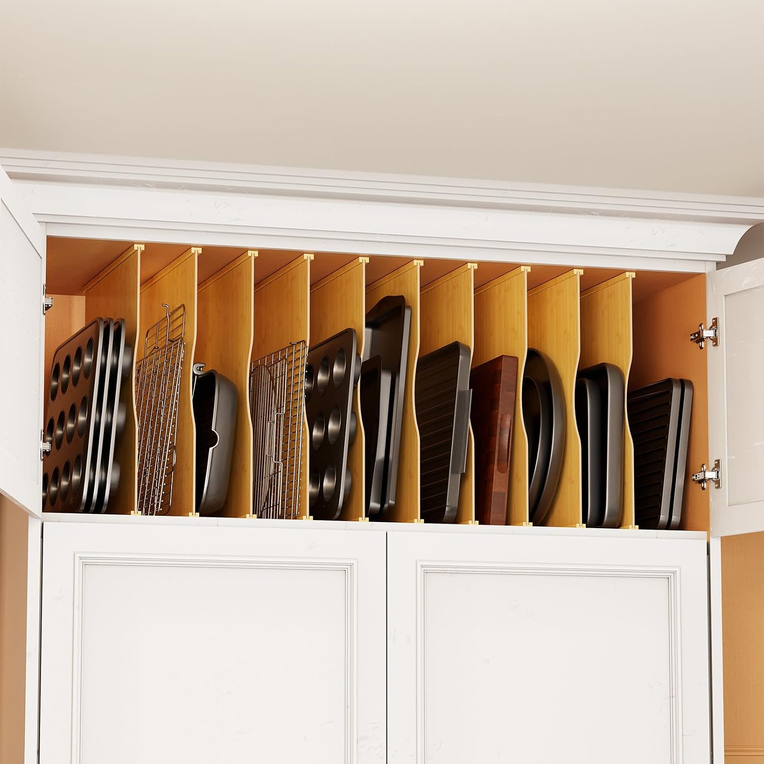 10 Paket Pembatas Nampan Bambu - Kitchen Baking Organization ulasan dan harga