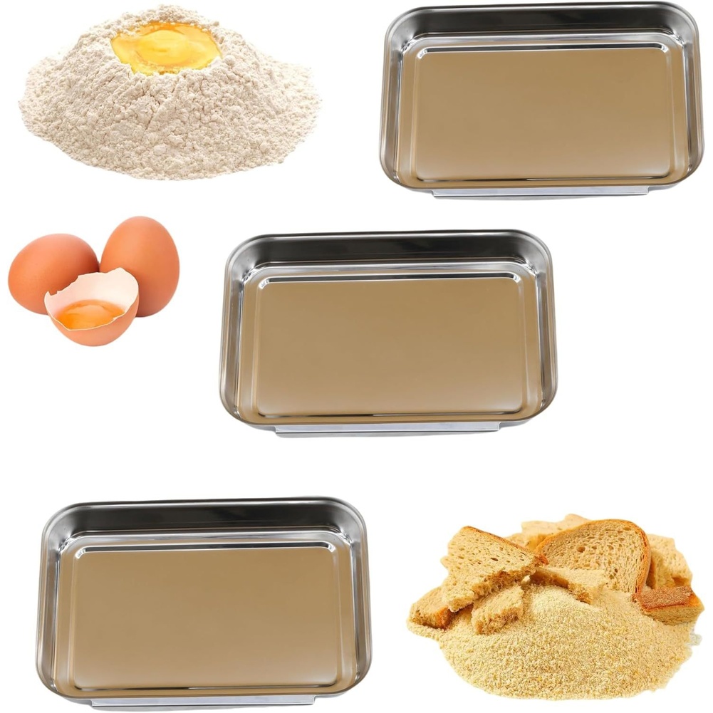 3Pcs Set Nampan Bumbu Stainles - Kitchen With Baking Station ulasan dan harga