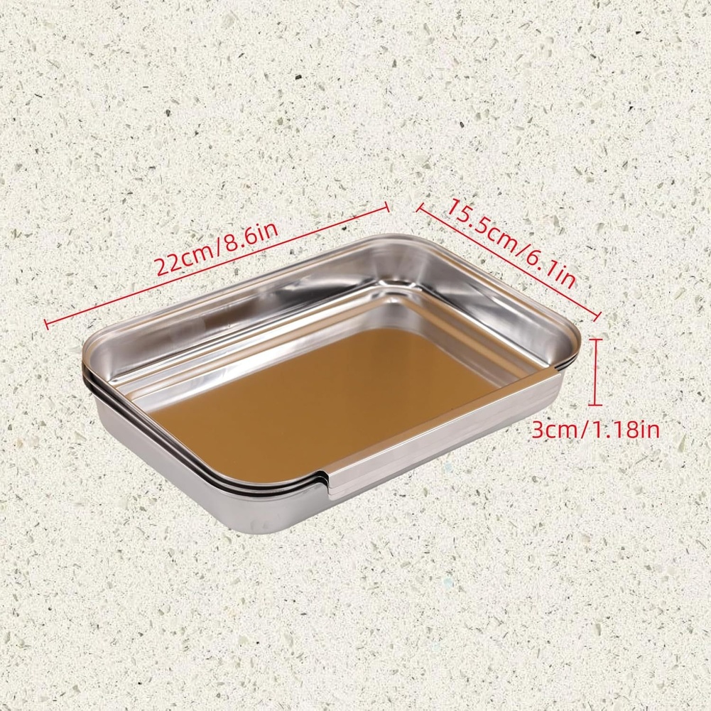 3Pcs Set Nampan Bumbu Stainles - Kitchen With Baking Station ulasan dan harga